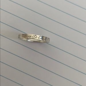 Tiffany & Co. Silver Notes Narrow Fifth Ave Ring